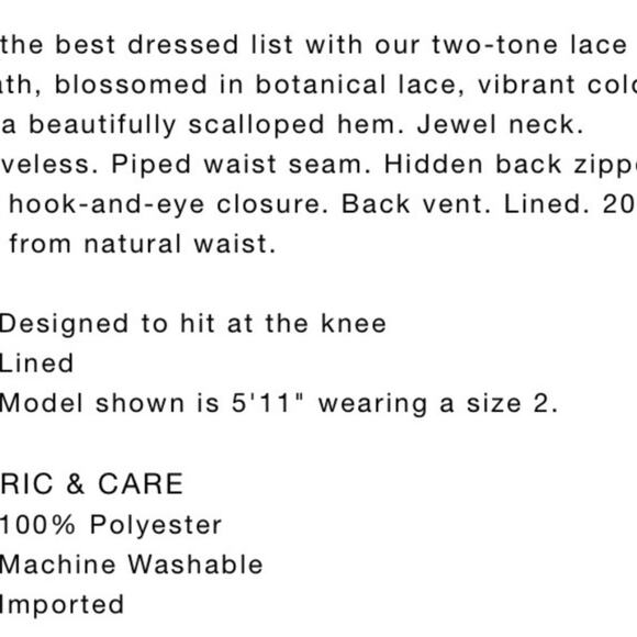 Ann Taylor Two Tone Lace Overlay Dress Peony Coral - Picture 10 of 10